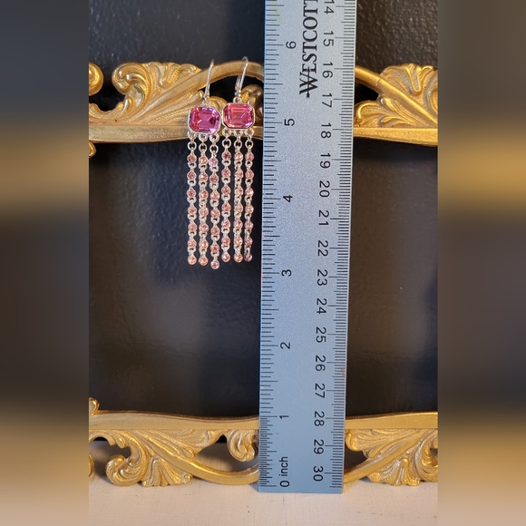 GIVENCHY pink and silver earrings - Picture 10 of 10